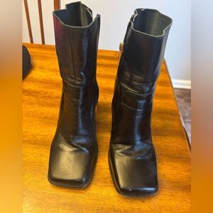 Elegant Black Leather Boots by ASOS